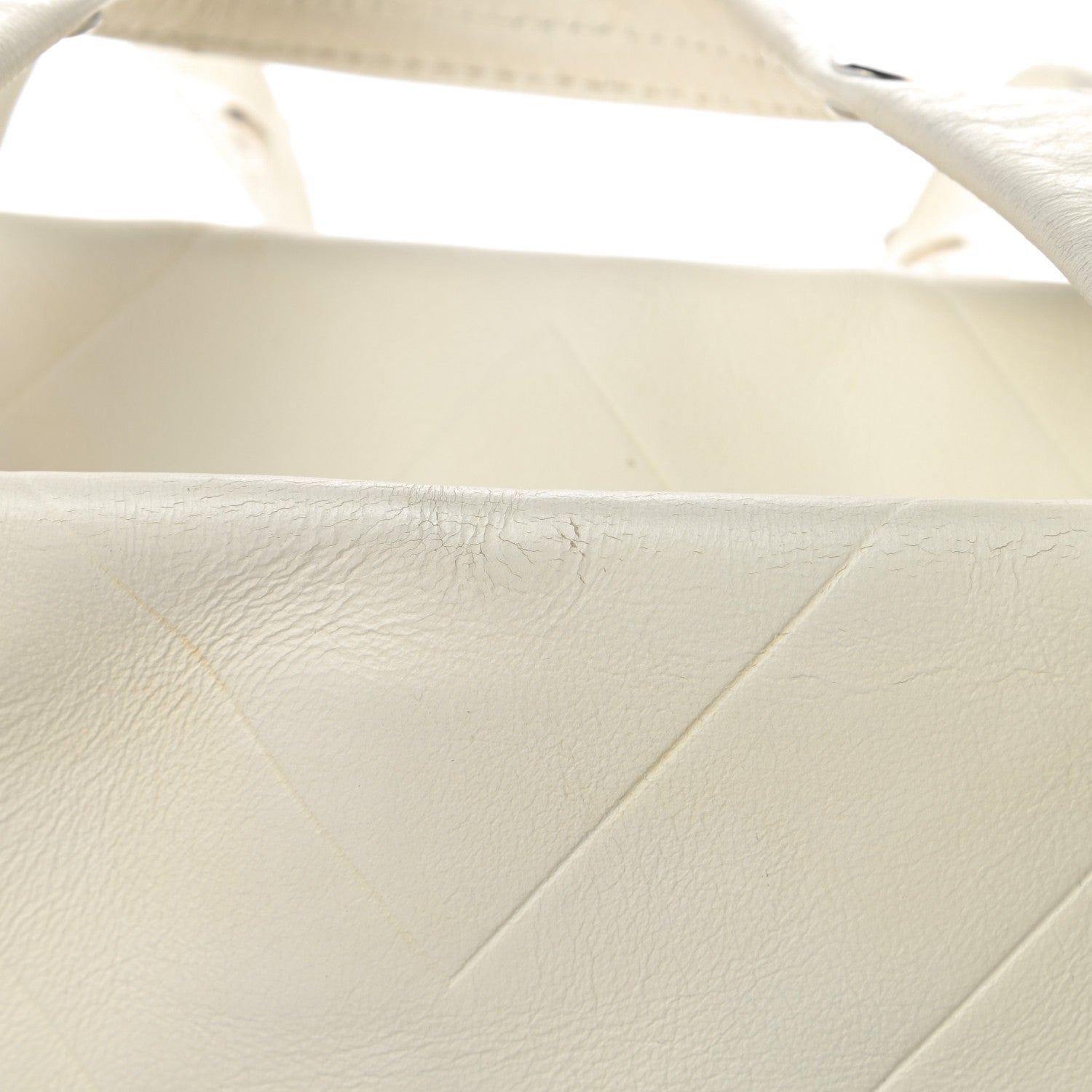 Chanel Calfskin CC Chevron All Day Long Tote White 16 of 18