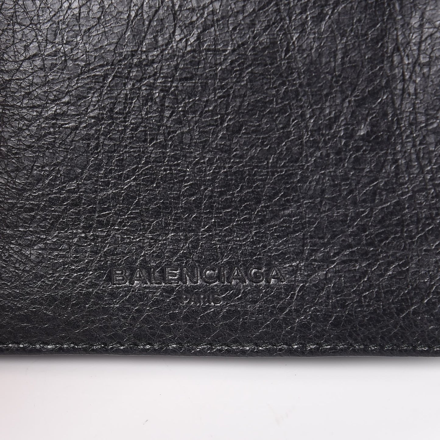 Agneau Classic Gold Hardware Card Case Black