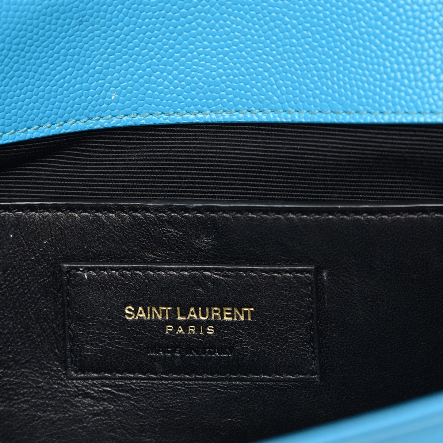 Grain De Poudre Classic Monogram Clutch Turquoise