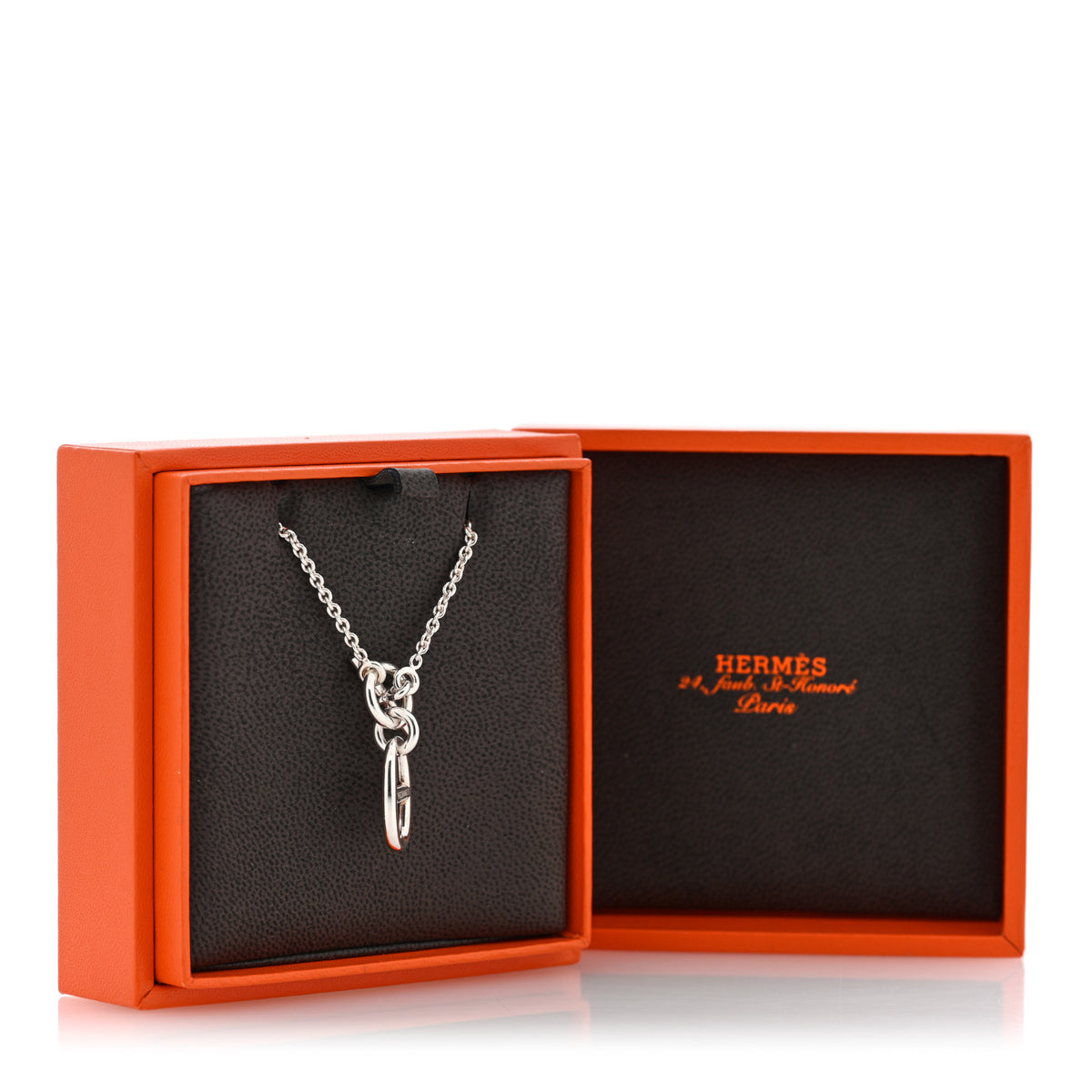 Hermes Sterling Silver Amulette Chaine d'Ancre Necklace 5 of 5