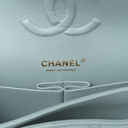 Chanel Caviar Quilted Medium Double Flap Light Blue 5 of 10