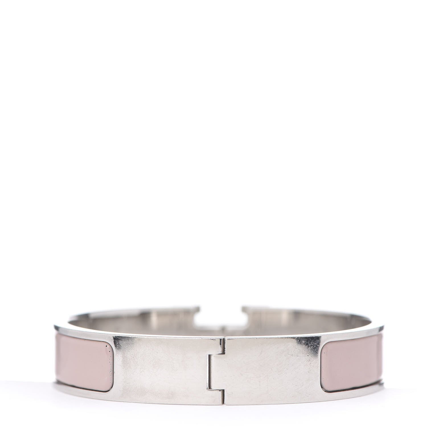 Hermes Enamel Narrow Clic Clac H Bracelet PM Rose Poudre 3 of 4