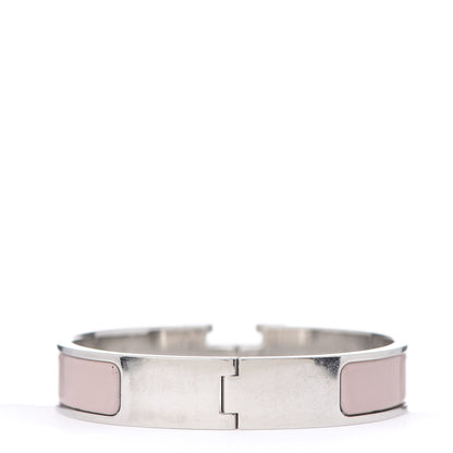 Hermes Enamel Narrow Clic Clac H Bracelet PM Rose Poudre 3 of 4