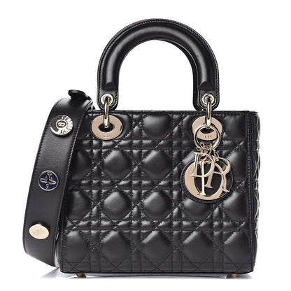 Christian Dior Lambskin Cannage Small Lucky Badges My Lady Dior Black 1 of 10