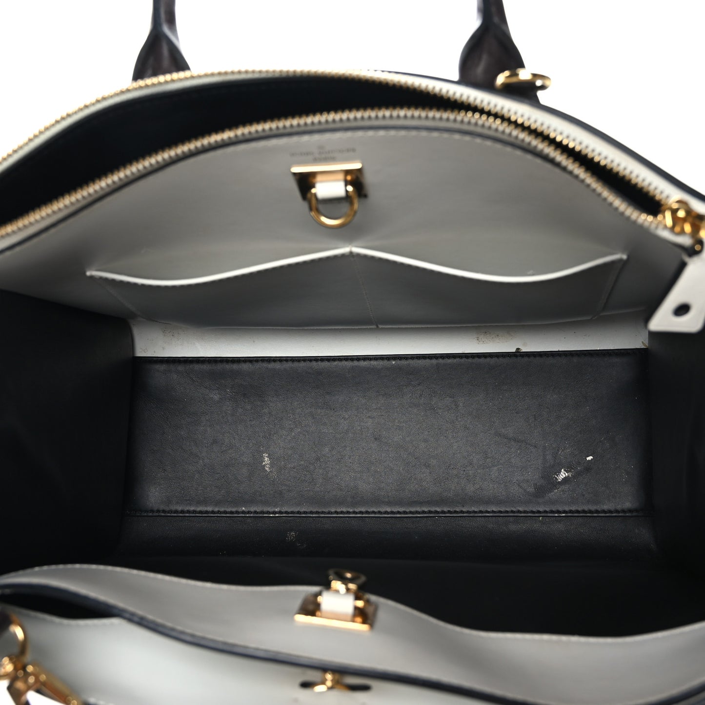 Calfskin Monogram City Steamer MM Black White