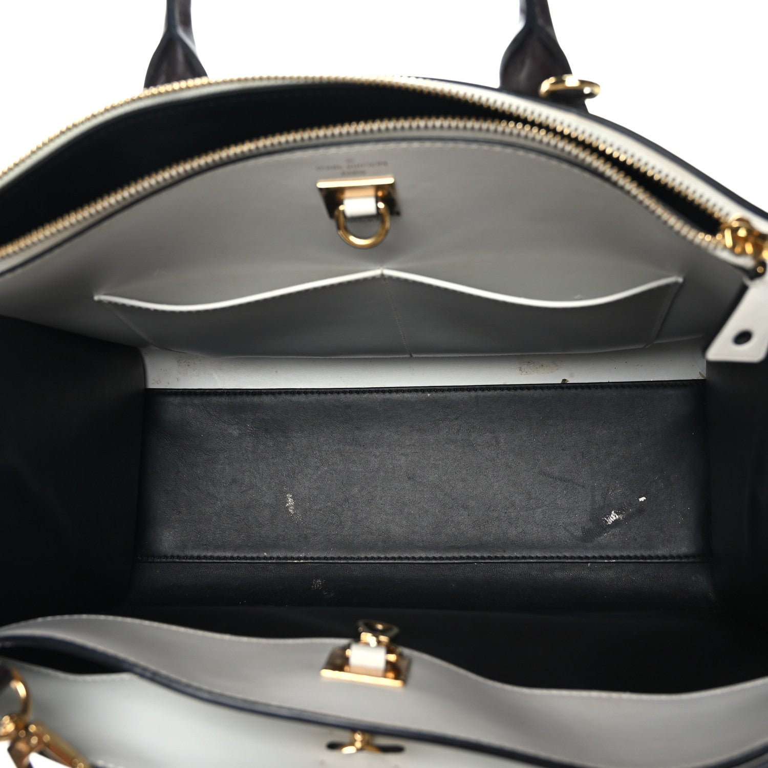 Louis Vuitton Calfskin Monogram City Steamer MM Black White 5 of 8