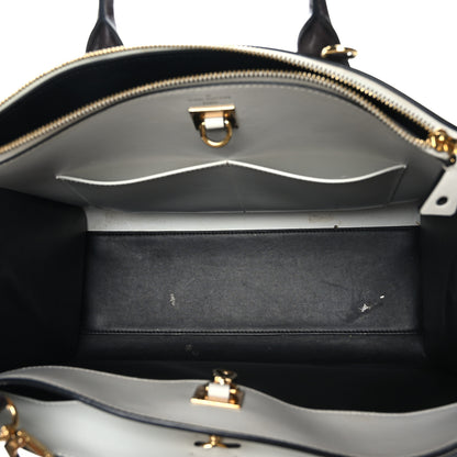 Louis Vuitton Calfskin Monogram City Steamer MM Black White 5 of 8