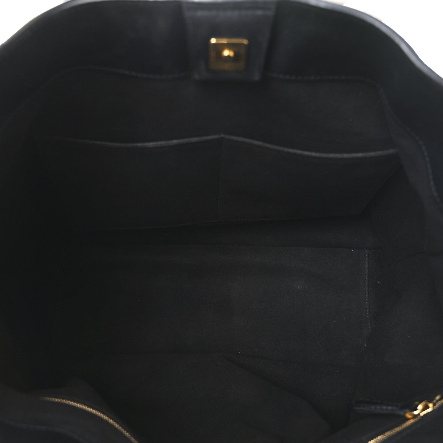 Fendi Vitello Glacier Medium FF Tote Black 5 of 10