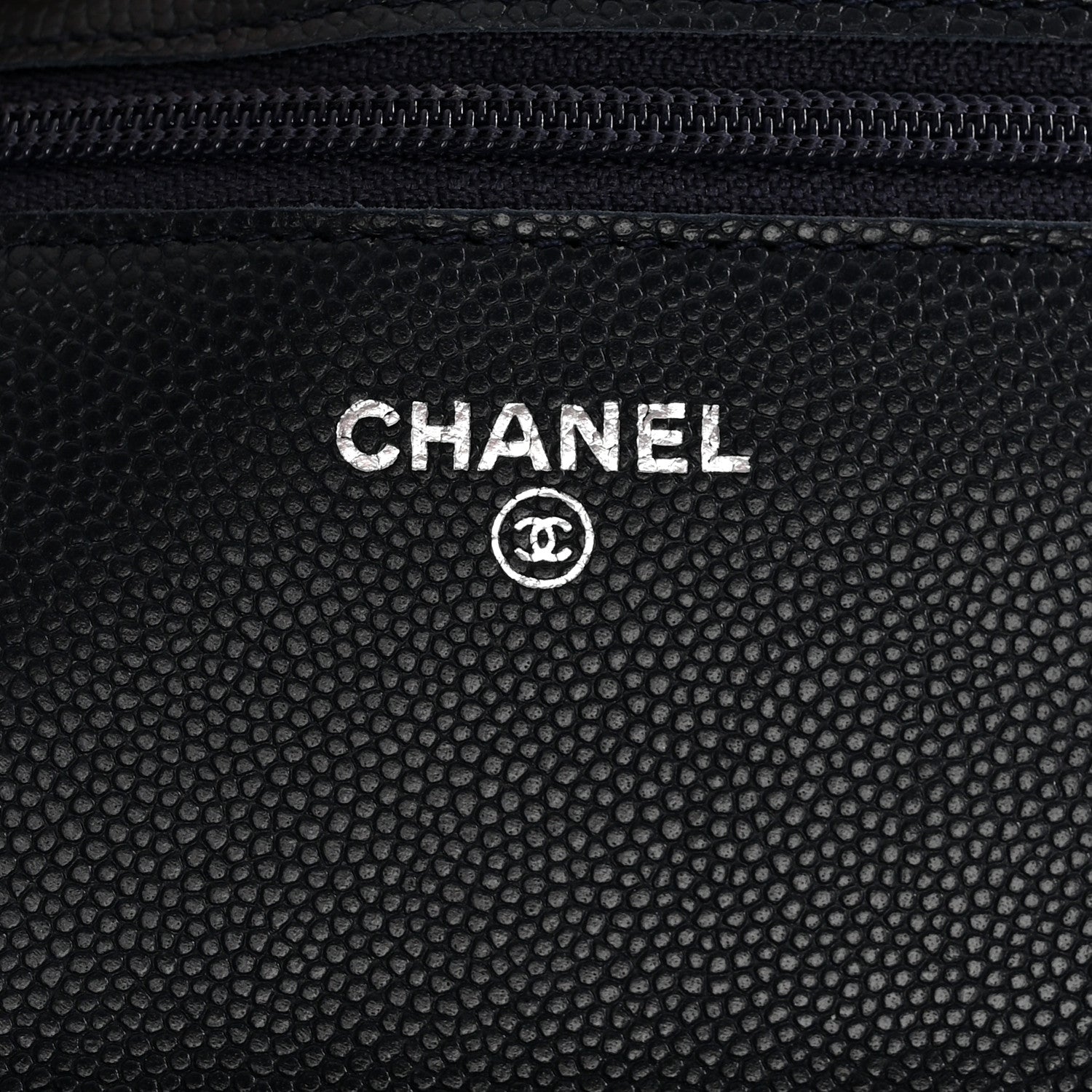 Chanel Caviar Quilted Wallet on Chain WOC Navy Blue 6 of 13