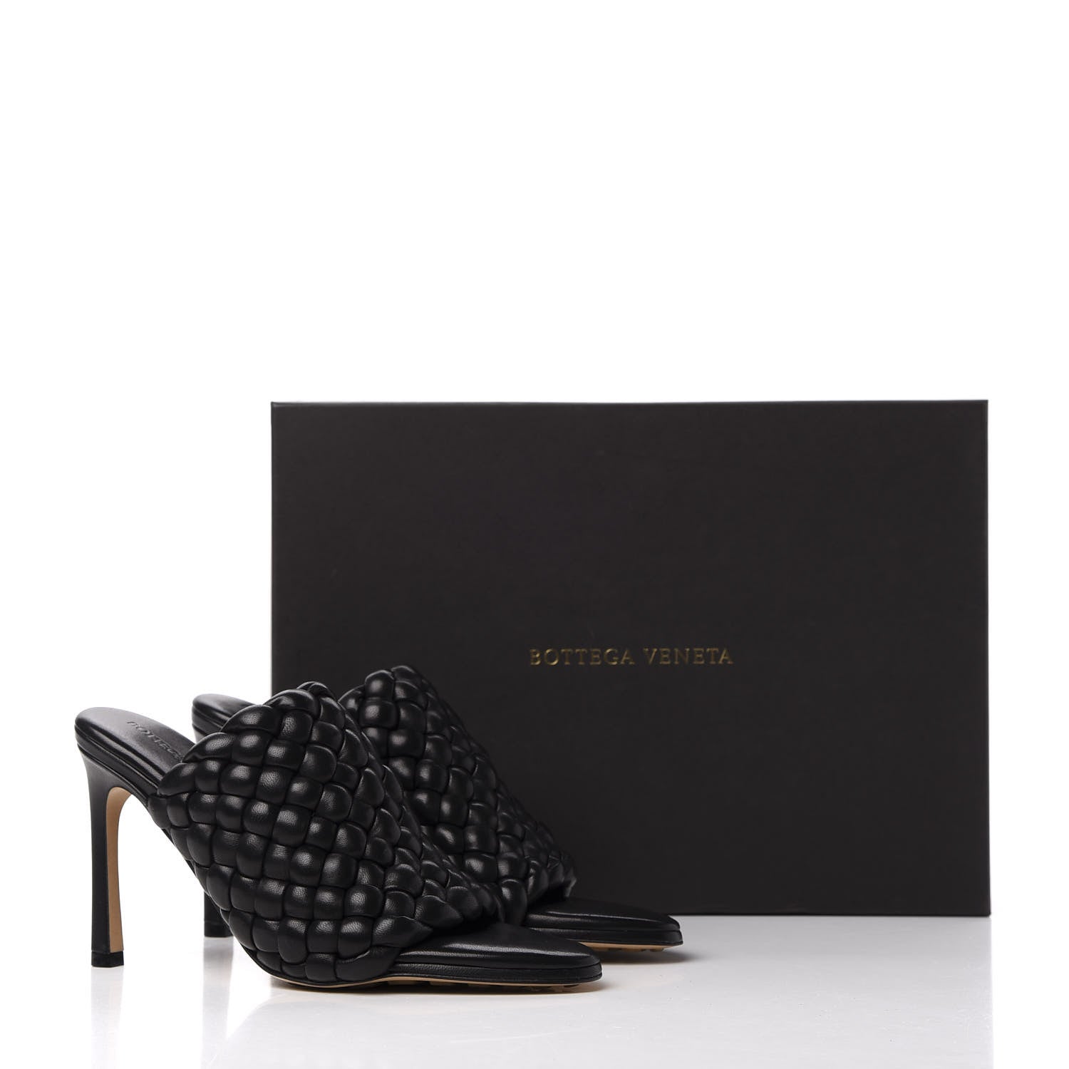 Bottega Veneta Nappa Padded Intreccio The Curve Sandals 35.5 Black 10 of 10