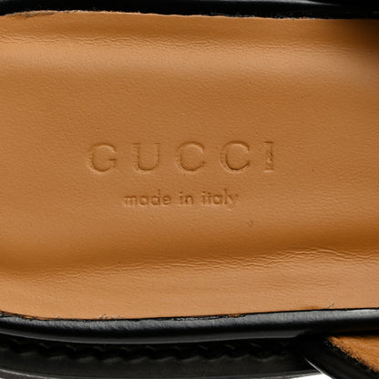 Gucci Magnum Calfskin Womens Horsebit Platform Mules 38 Black 6 of 10