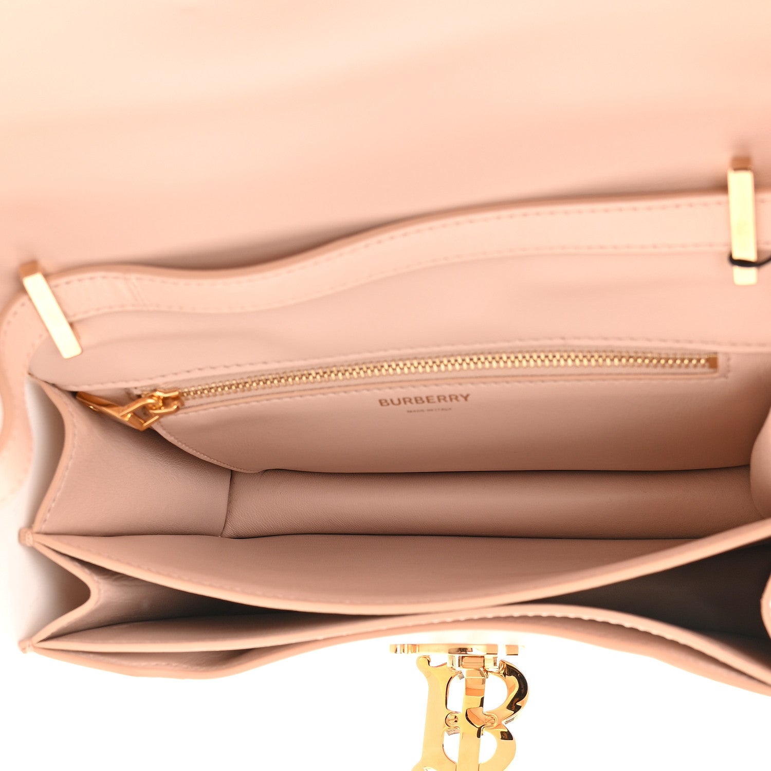 Burberry Calfskin Small TB Bag Rose Beige 5 of 10