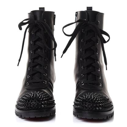Christian Louboutin Calfskin Spikes TS Croc Flat Boots 40 Black 2 of 10