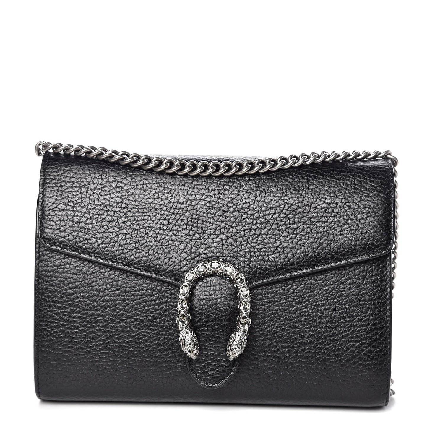 Calfskin Mini Dionysus Chain Wallet Black