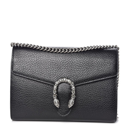 Gucci Calfskin Mini Dionysus Chain Wallet Black 1 of 9