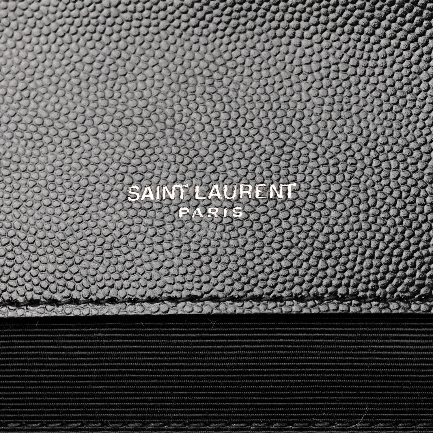 Saint Laurent Grain De Poudre Textured Mixed Matelasse Large Triquilt Monogram Monochrome Satchel Black 6 of 10