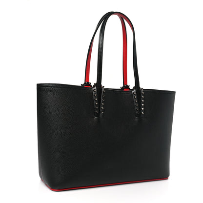 Christian Louboutin Calfskin Empire Spikes Small East West Cabata Tote Black 4 of 10