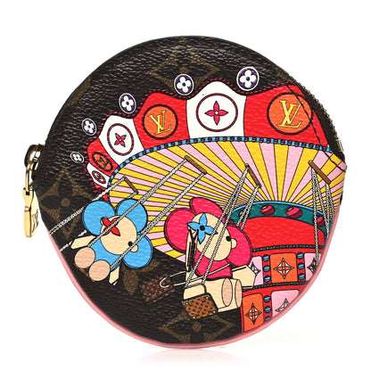 Louis Vuitton Monogram 2020 Christmas Animation Swing Ride Round Coin Purse Pink Poppy 1 of 9