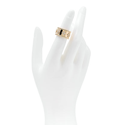 Van Cleef & Arpels 18K Yellow Gold Diamond Perlee Clovers Ring 47 4 2 of 4