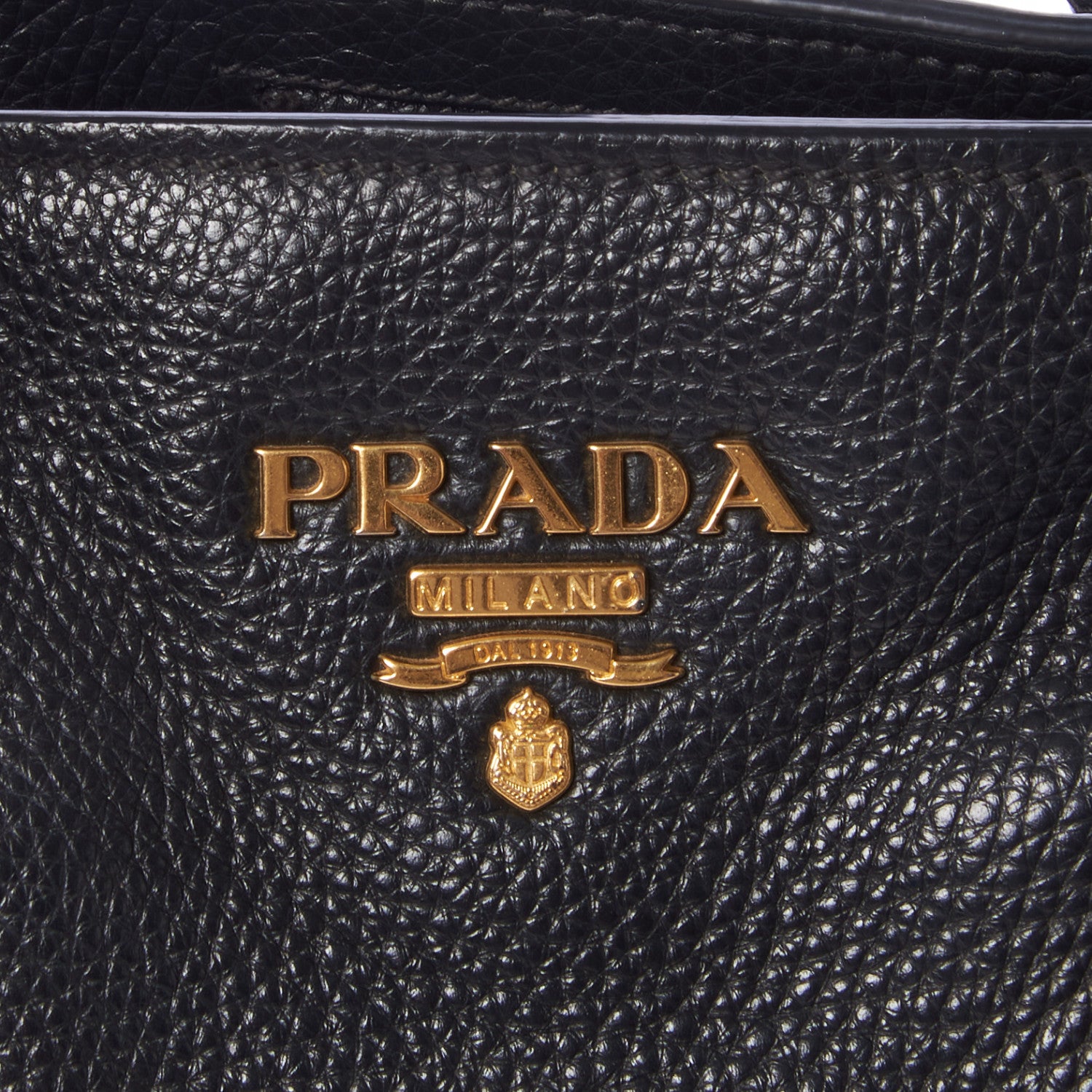 Prada Vitello Daino Tote Black 7 of 8