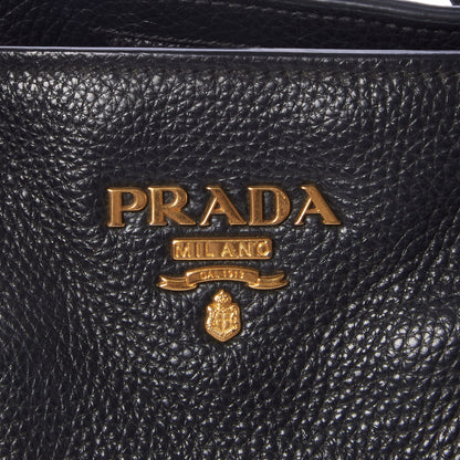 Prada Vitello Daino Tote Black 7 of 8
