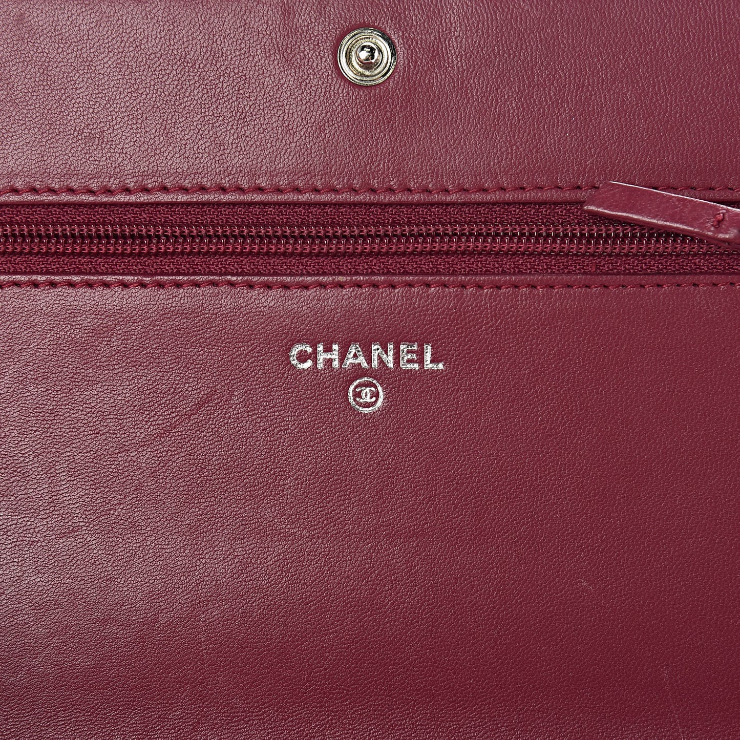 Calfskin Studded Quilted Boy Wallet On Chain WOC Dark Pink