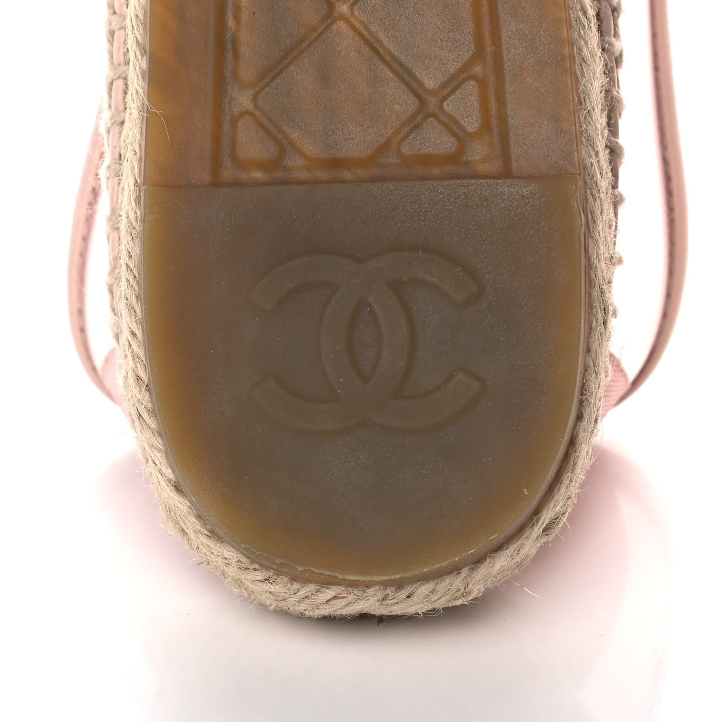 Mesh Grosgrain CC Espadrilles 37 Pink