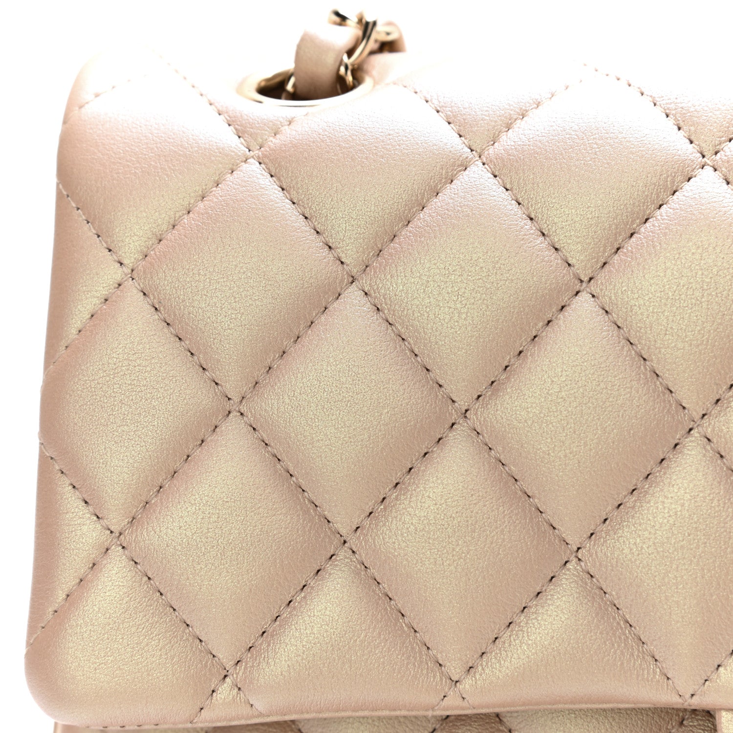Chanel Iridescent Calfskin Quilted Medium Double Flap Beige 20 of 22