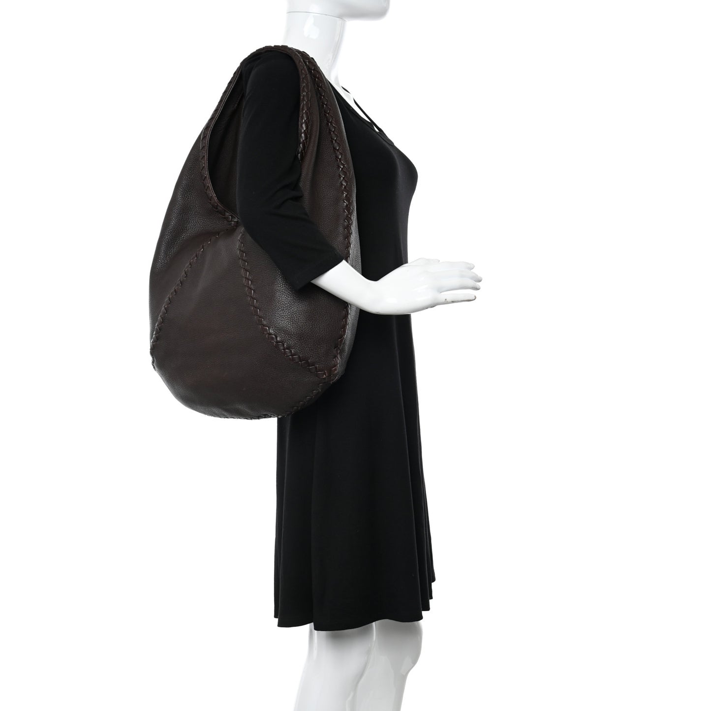 Cervo Deerskin Large Hobo Ebano