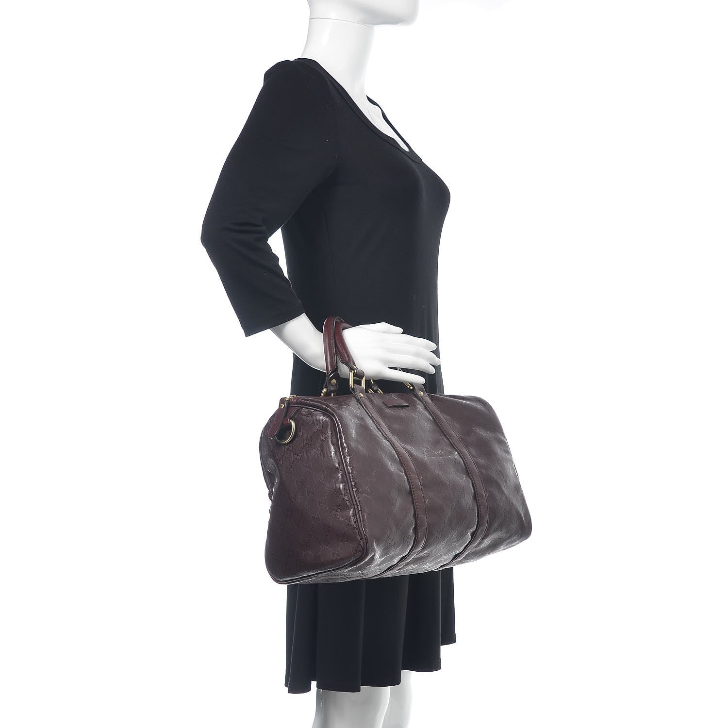 Gucci Imprime Monogram Medium Joy Boston Bordeaux 2 of 15