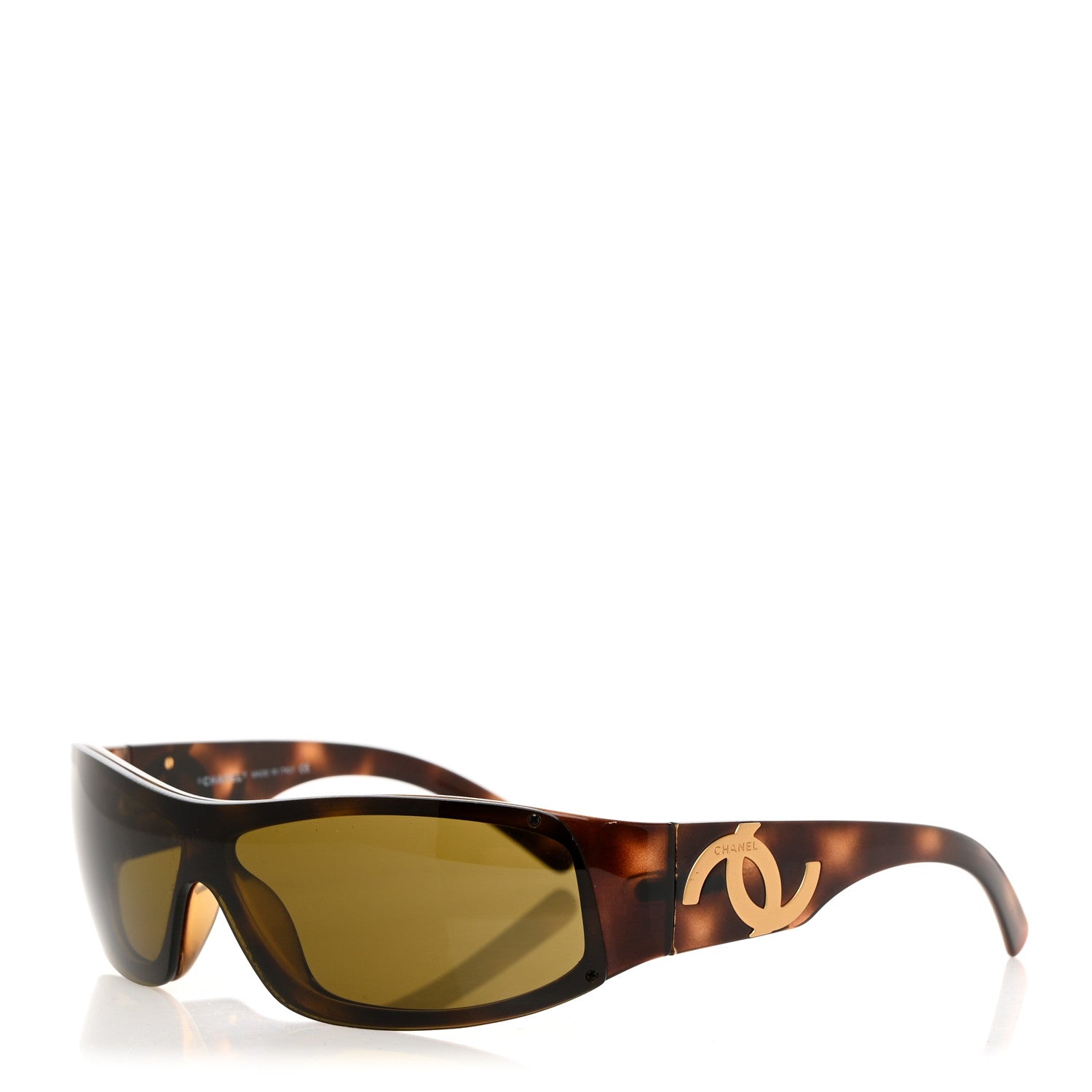 Chanel Baguette CC Sunglasses Tortoise 1 of 8