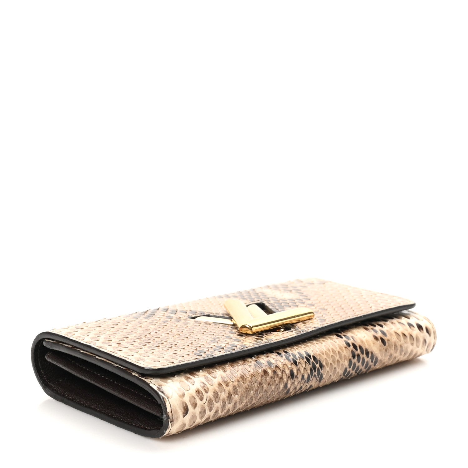 Louis Vuitton Snakeskin Twist Wallet Brown 4 of 9