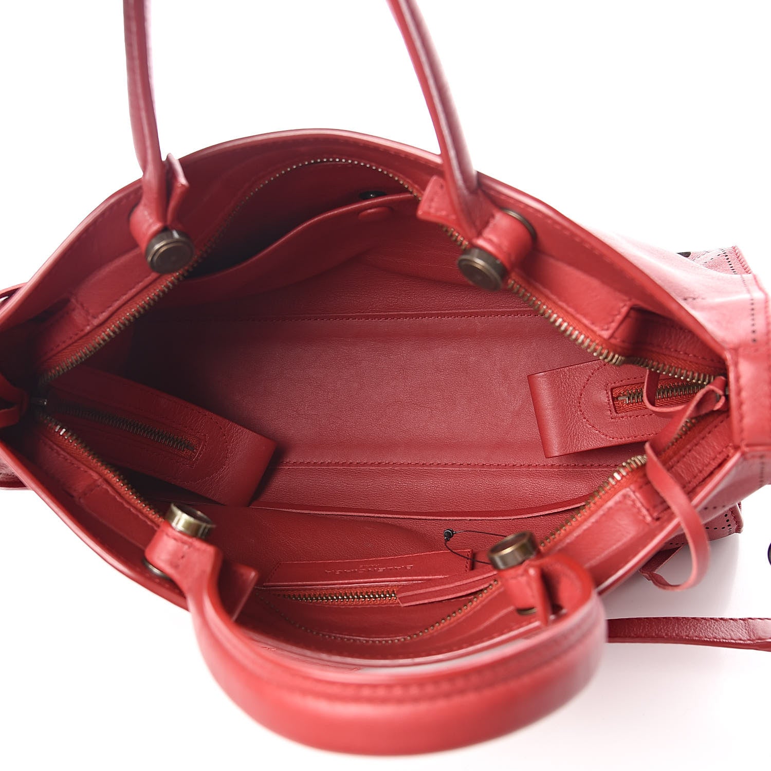 Balenciaga Veau Soyeux Perforated Blackout Hardware S City Rouge Groseille 5 of 12
