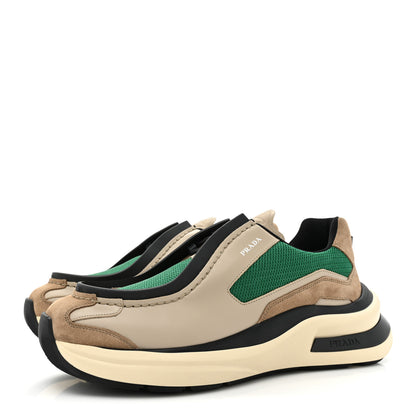 Prada Spazzolato Rois Bike Fabric Mens Sneakers 11 Quarzo Mango 3 of 10
