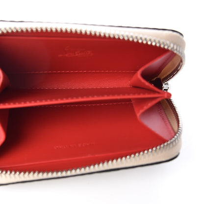 Christian Louboutin Metallic Glitter Spikes Panettone Coin Purse Silver 5 of 7