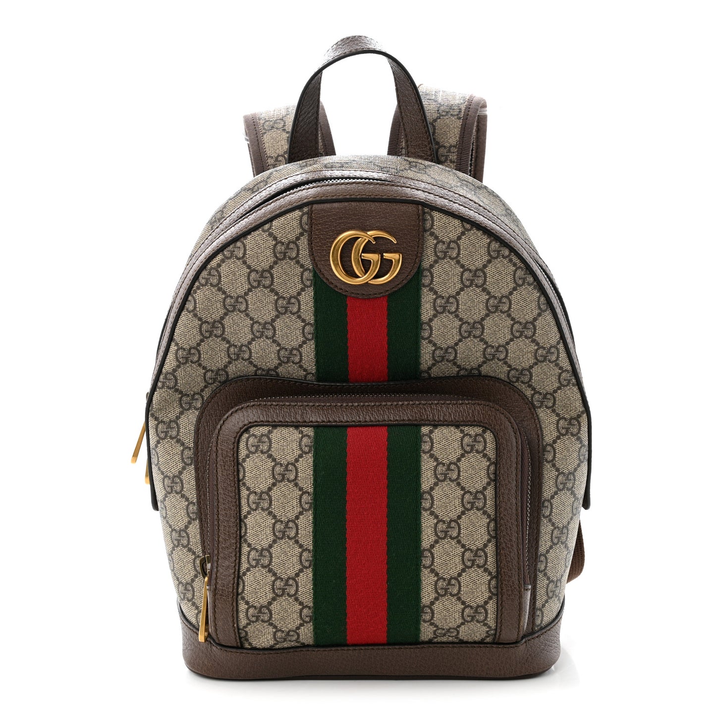 GG Supreme Monogram Calfskin Web Small Ophidia Day Backpack Beige Ebony New Acero