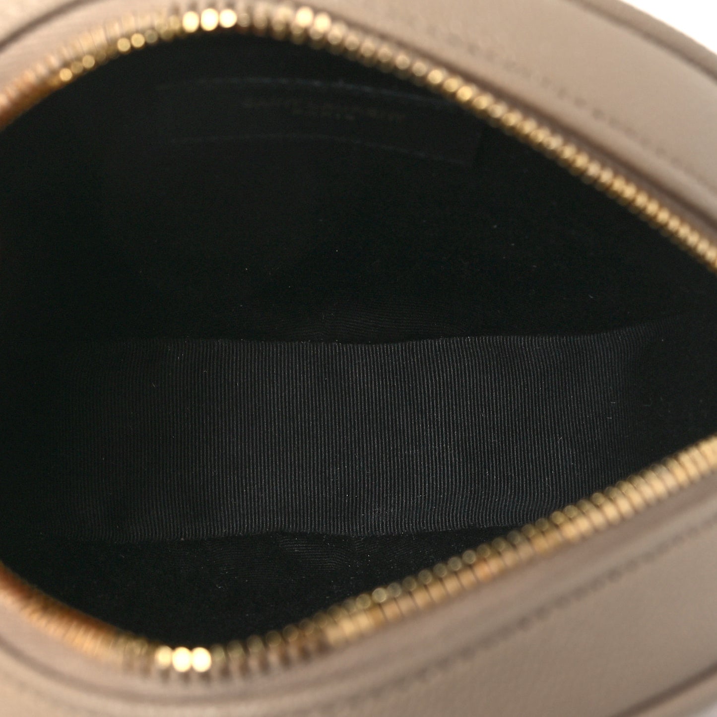 Grain De Poudre Matelasse Chevron Quilted Round Vinyle Camera Bag Dark Beige