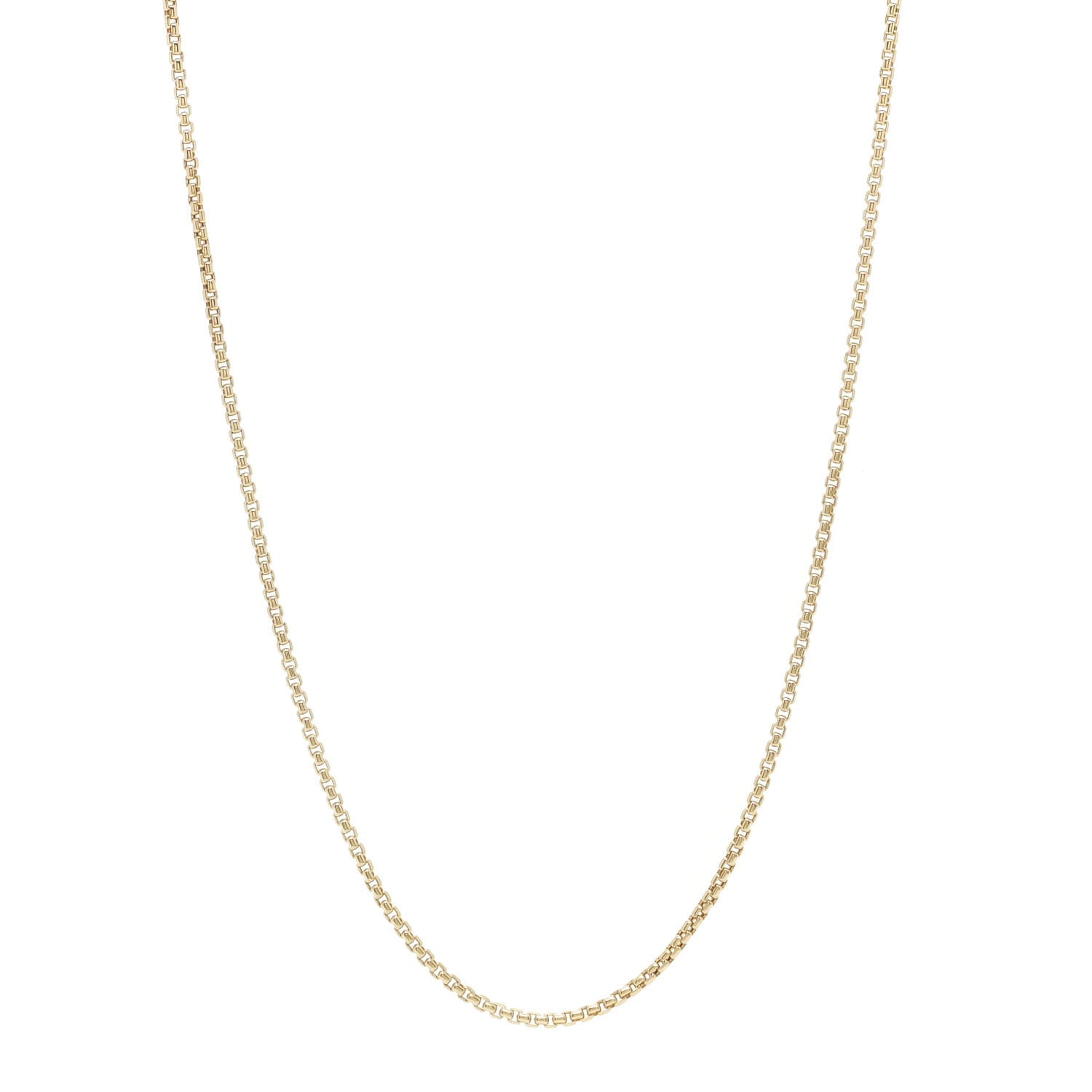 David Yurman 18K Yellow Gold 1.7mm Box Chain Necklace 22" 1 of 4