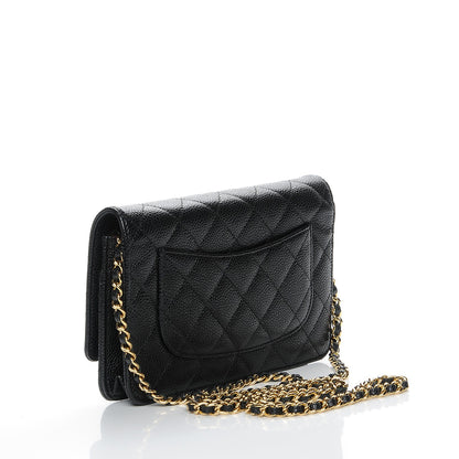 Chanel Caviar Quilted Wallet On Chain WOC Black 3 of 9