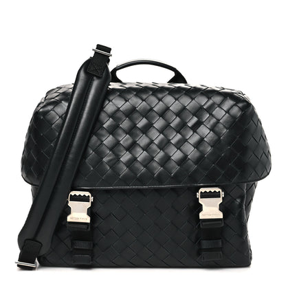 Bottega Veneta Nappa Intrecciato Postino Messenger Black 1 of 8