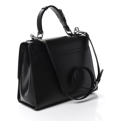 Dolce & Gabbana Calfskin Embossed Large Monica Top Handle Bag Black 4 of 11