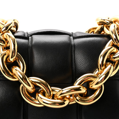 Bottega Veneta Lambskin Maxi Intreccio Padded Chain Cassette Crossbody Bag Black 7 of 9