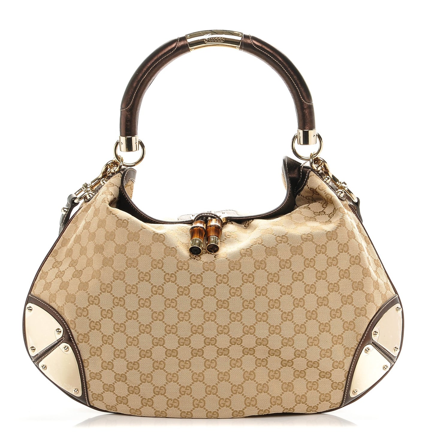 Monogram Large Indy Top Handle Hobo Dark Brown