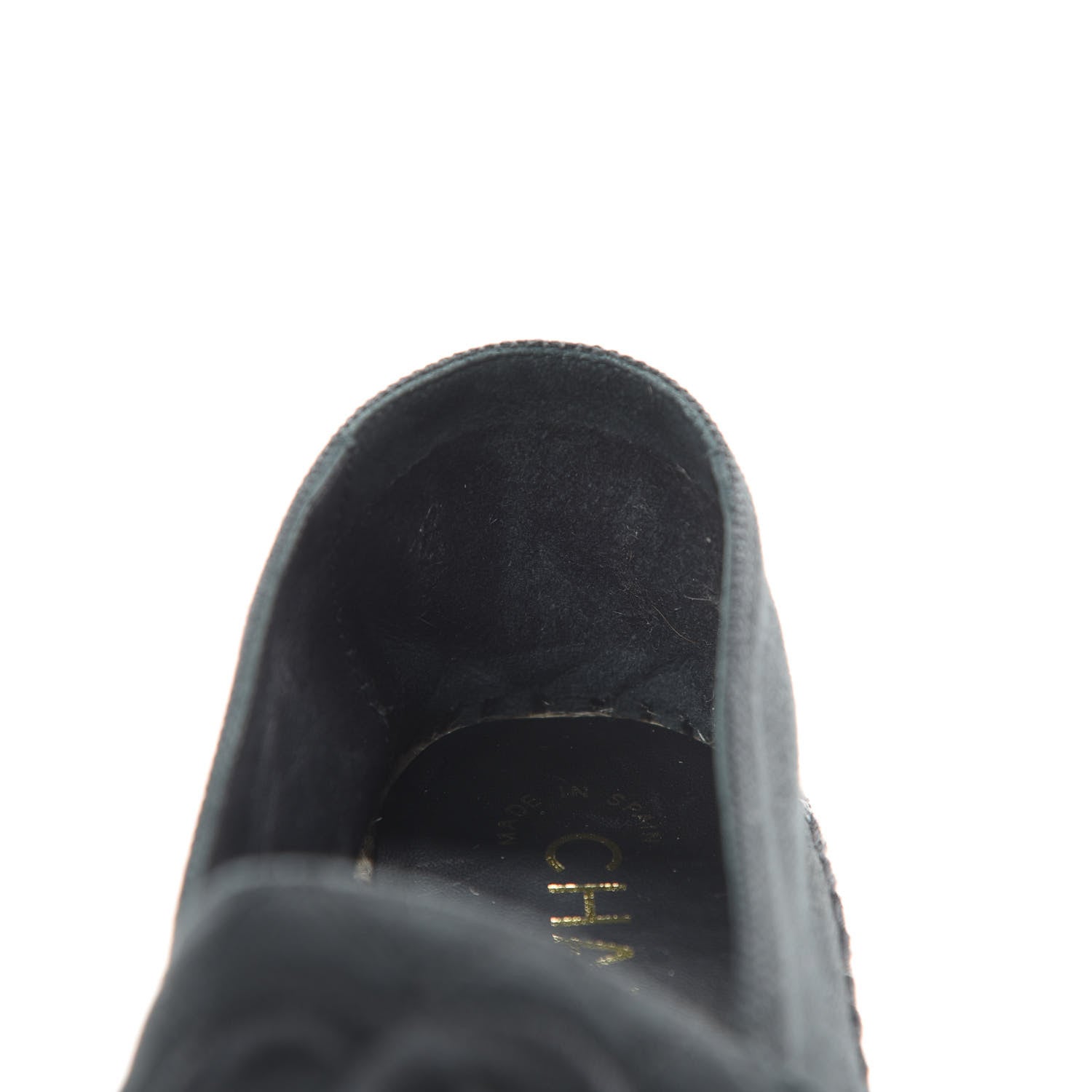 Chanel Canvas Quilted CC Espadrilles 37 Black 11 of 12