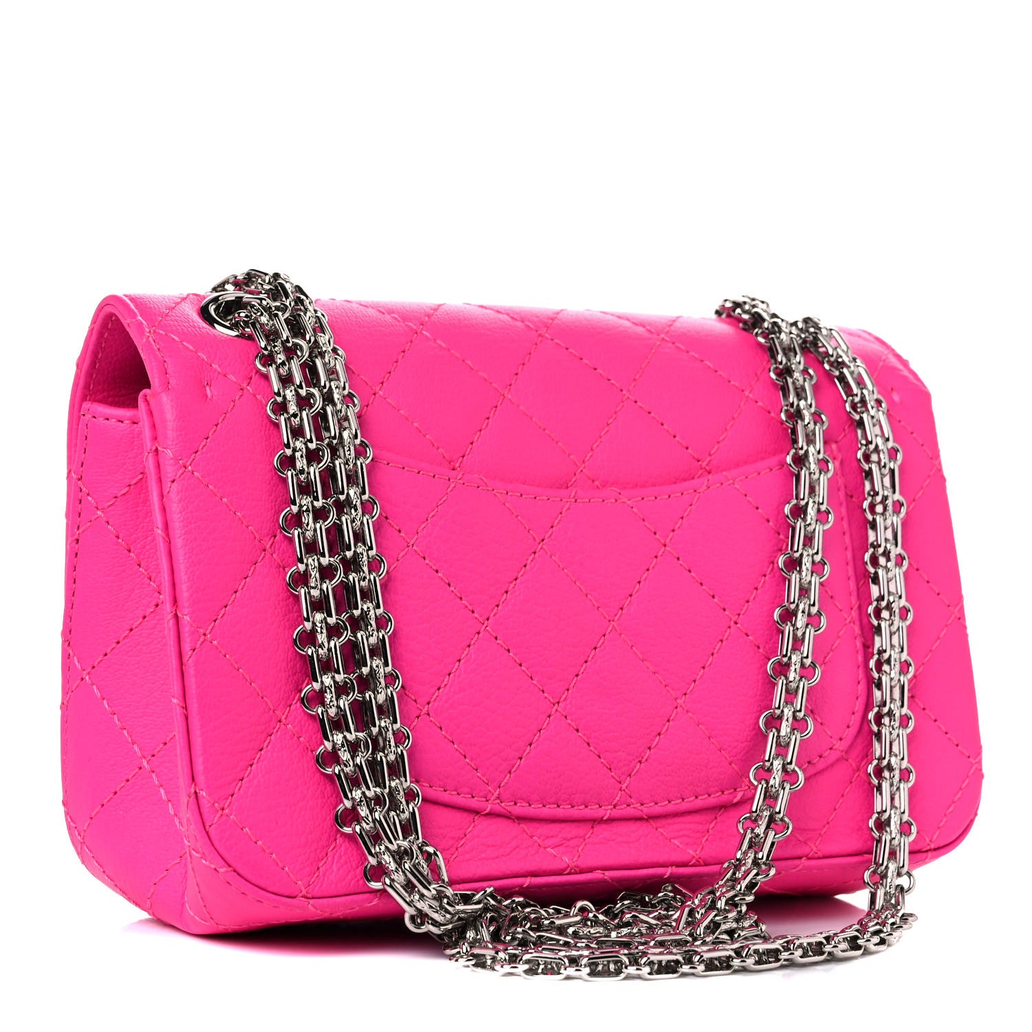 Chanel Goatskin Quilted 2.55 Reissue Mini Flap Fluorescent Pink 3 of 11