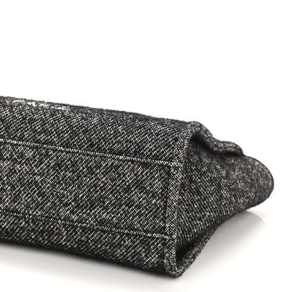 Chanel Mixed Fibers Calfskin Small Deauville Tote Black 10 of 11