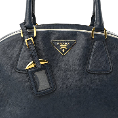 Prada Saffiano Lux Bowling Bag Baltico Talco 8 of 15