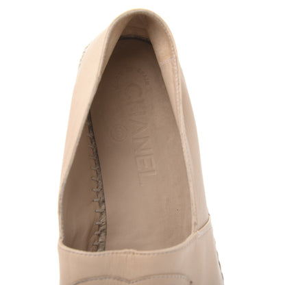 Chanel Lambskin CC Espadrilles 36 Beige Black 6 of 12