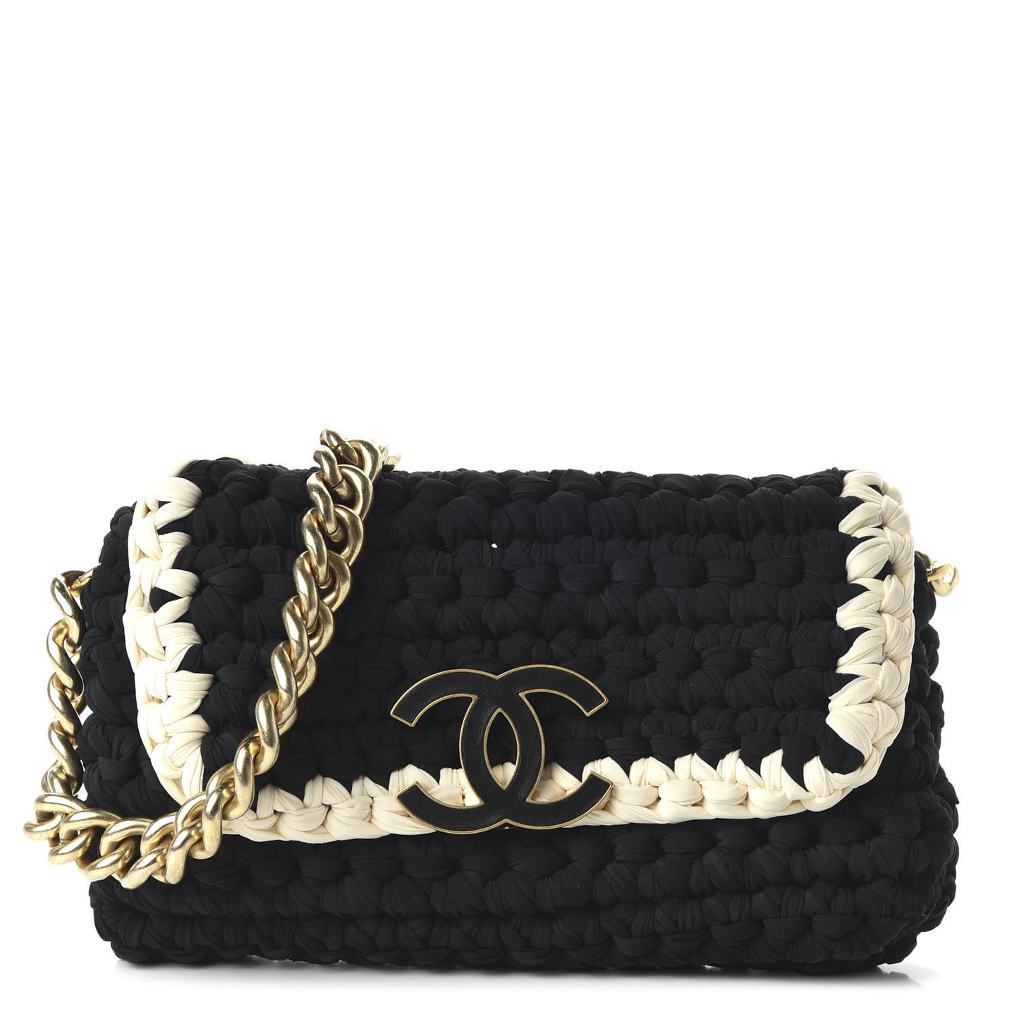 Crochet Fancy Single Flap Black