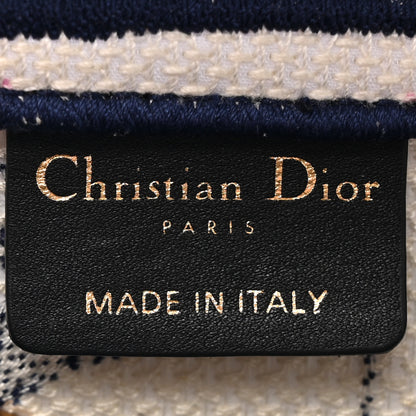 Christian Dior Canvas Embroidered Around the World Saddle Bag Blue 6 of 11